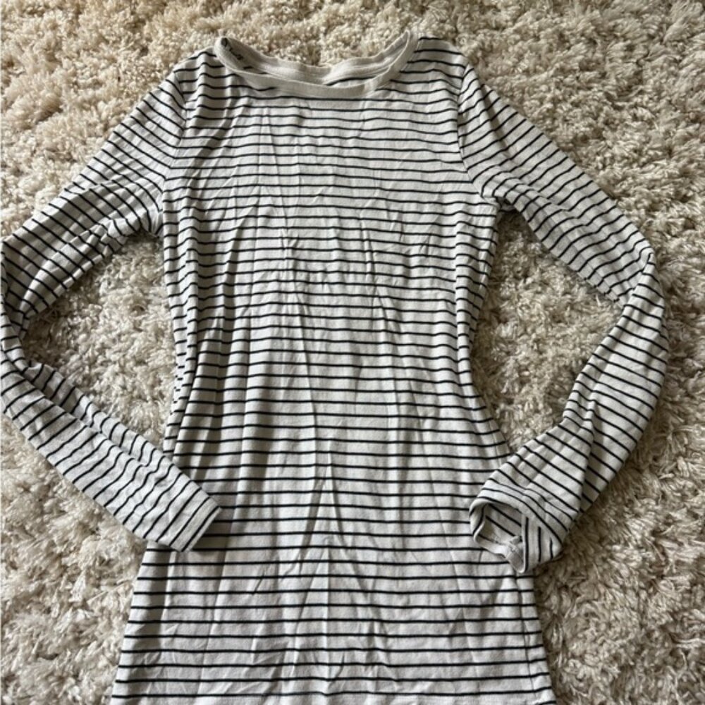 Multicolored striped A new day Fitted Long Sleeve Blouse
